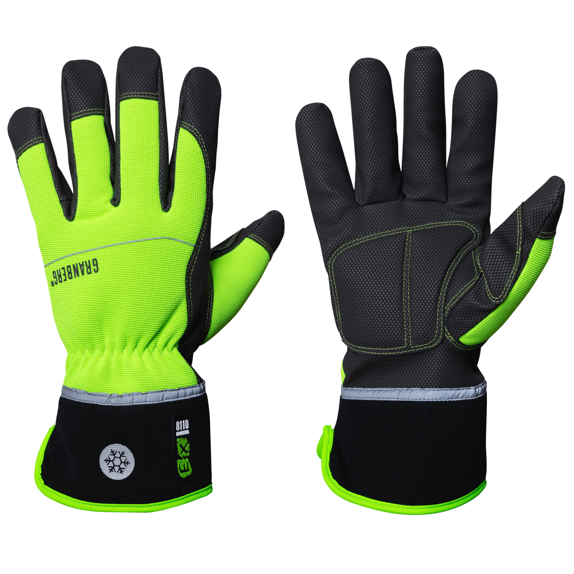 Granberg EX 8110 MicroSkin Winter Gloves – palm and back view
