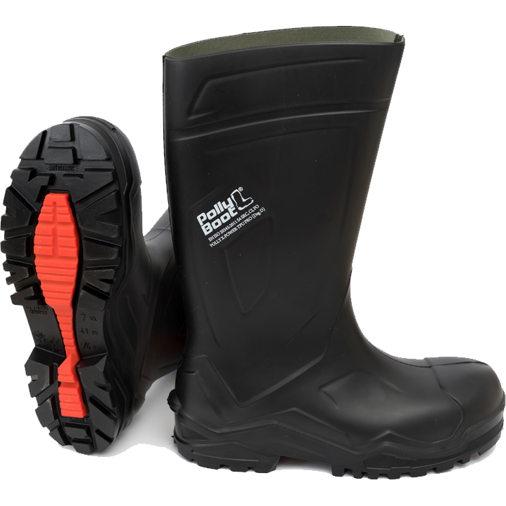 Polly X POWER S5 SRC CI PU Safety Boots – product photo, black