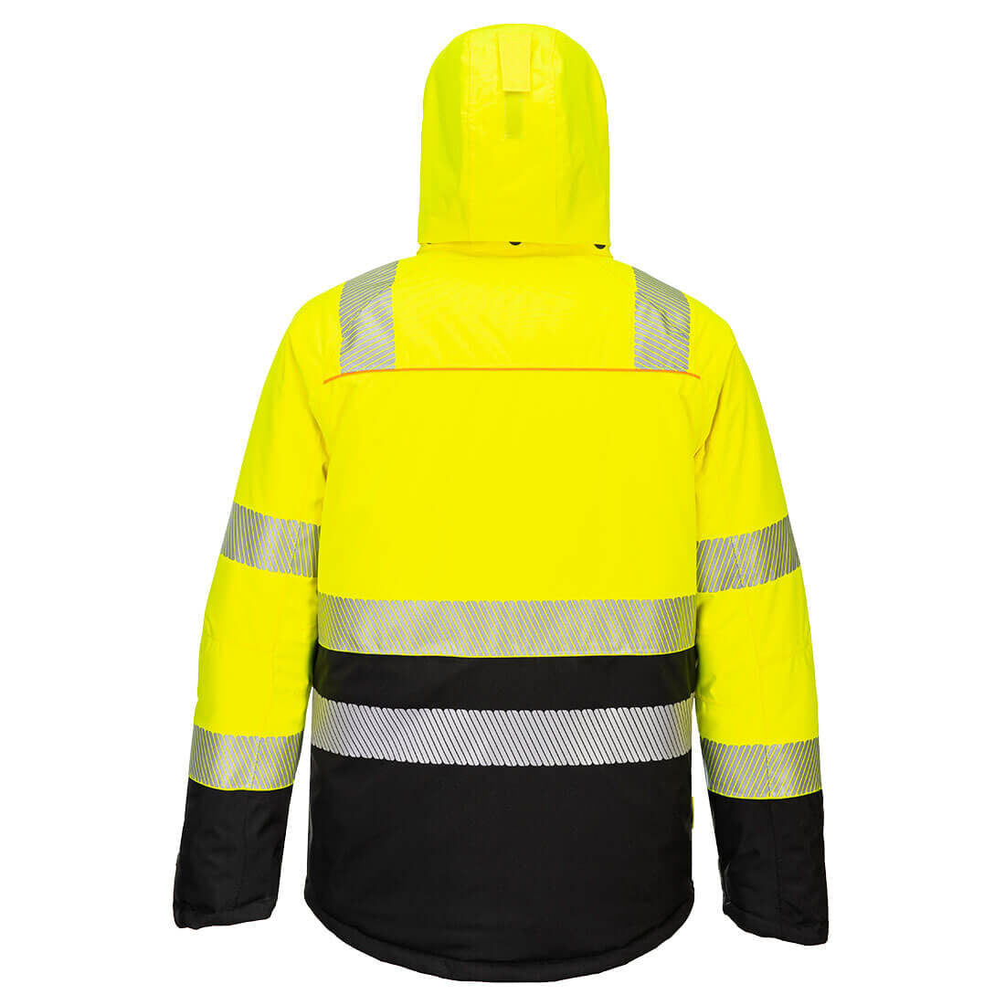Portwest DX430 – DX4 Hi-Vis Class 2 Winter Jacket – back view, yellow
