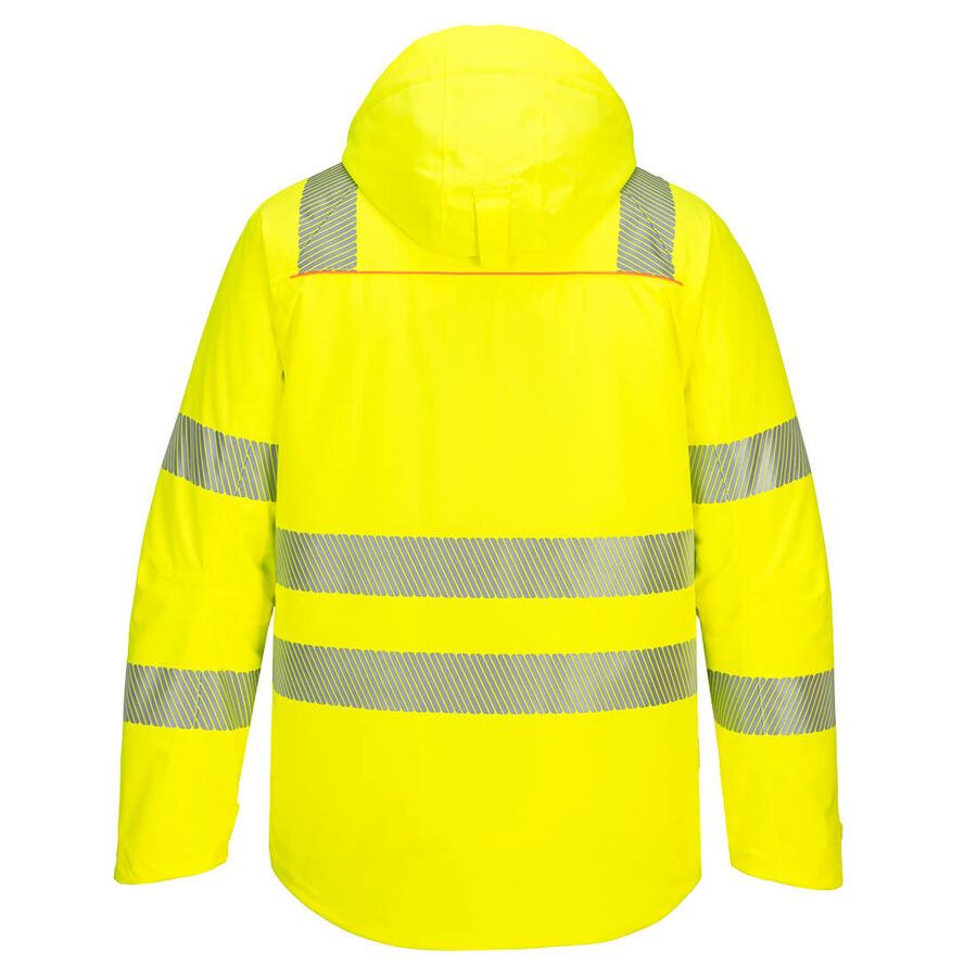 Portwest DX461 – DX4 Hi-Vis Winter Jacket – back view, yellow