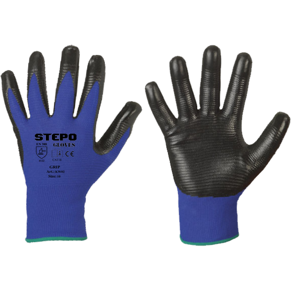 STEPO GRIP Textured Nitrile Work Gloves – product photo