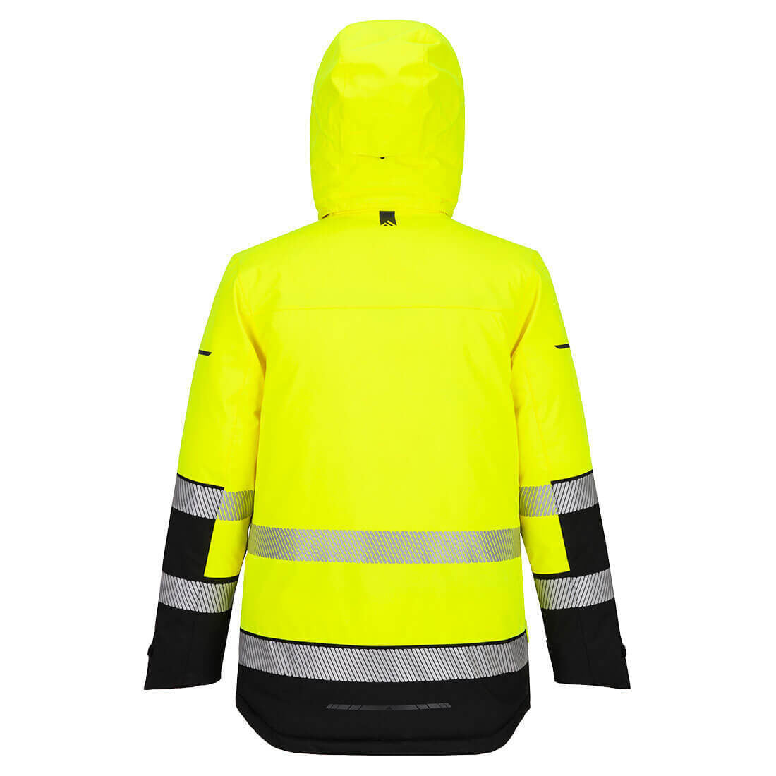 Portwest EV401 Hi-Vis Expedition Winter Parka – back view, yellow