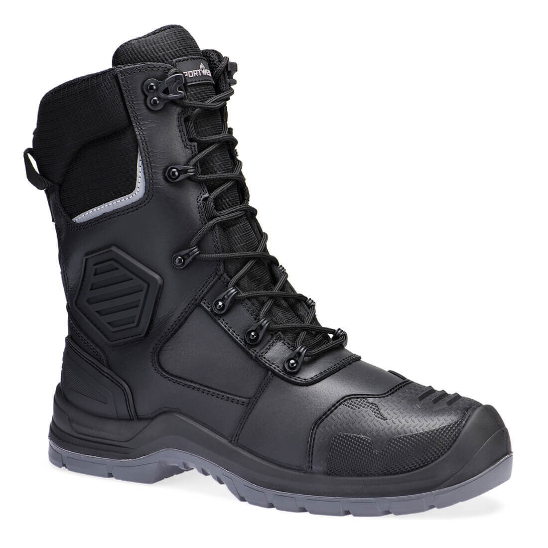 Portwest FD26 S7L HRO CI Leather Safety Boots – product photo, black