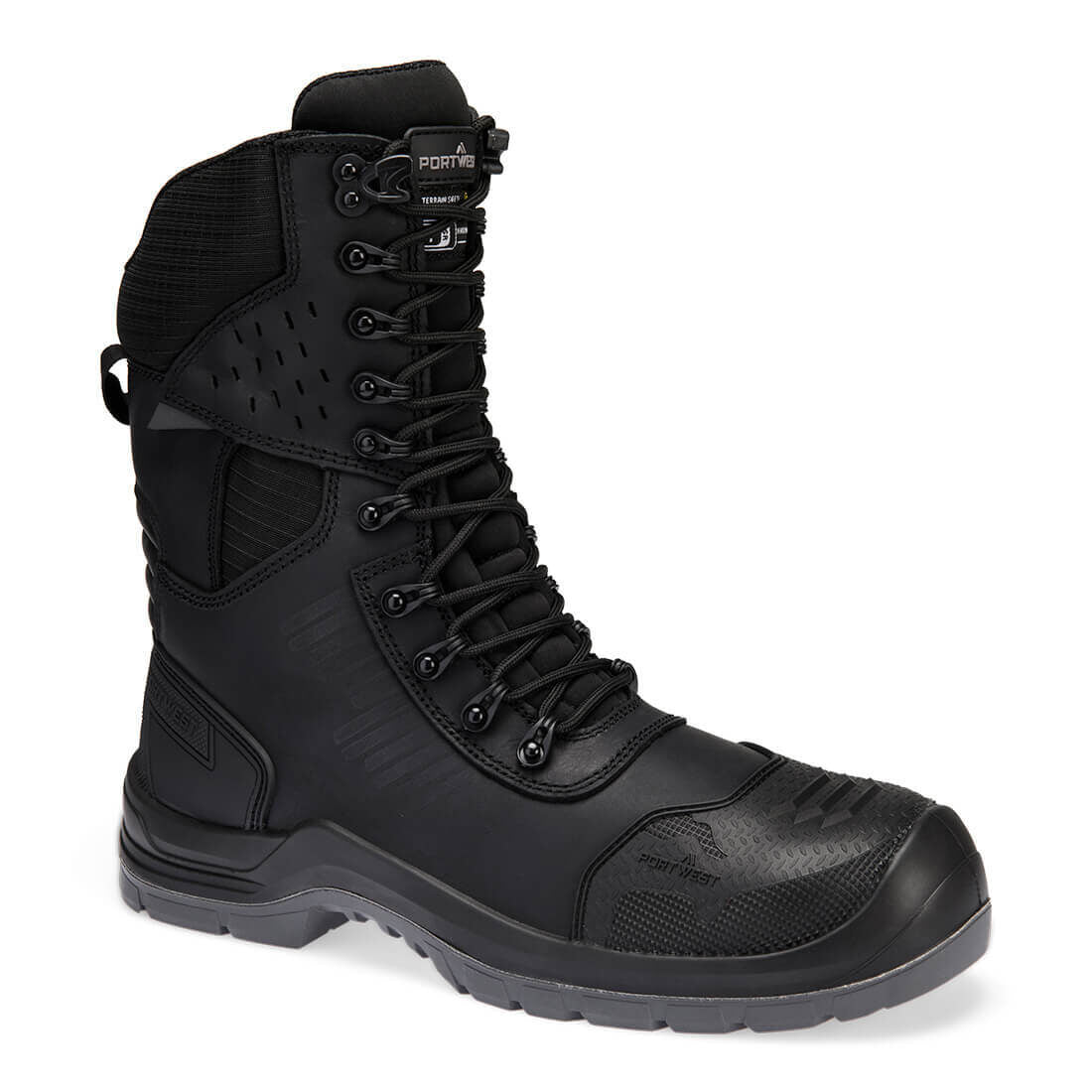 Portwest FV03 S7L ESD HRO LG High Leather Safety Boots – product photo, black