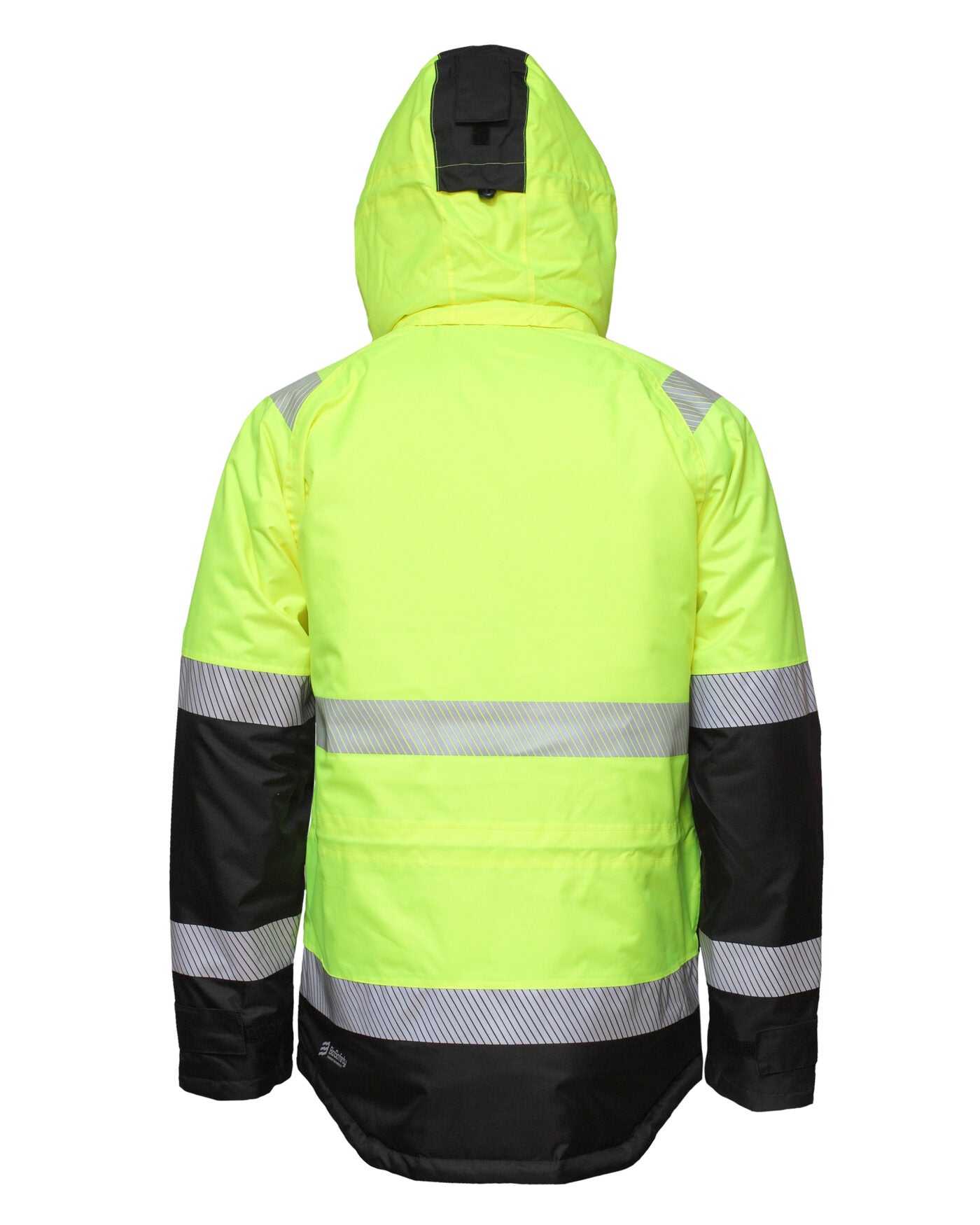 BoSafety GALAXY C3 Hi-Vis Winter Jacket – back view, yellow/black