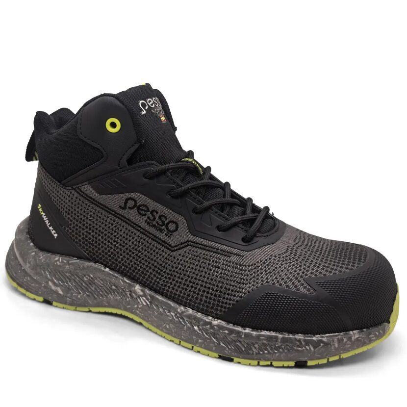 Pesso SKYWALKER S1PS Lightweight Safety Boots – product photo, black/grey with yellow details