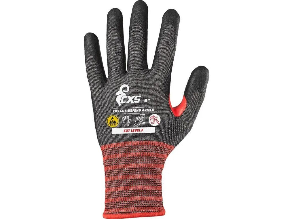 CXS ARMEX ESD Cut-Resistant Gloves – palm and back view