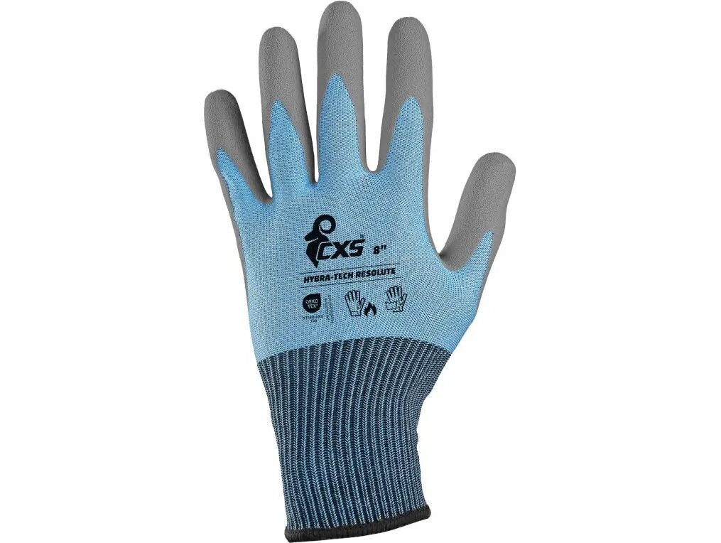 CXS HYBRA-TECH RESOLUTE Latex-Coated Gloves – detail view