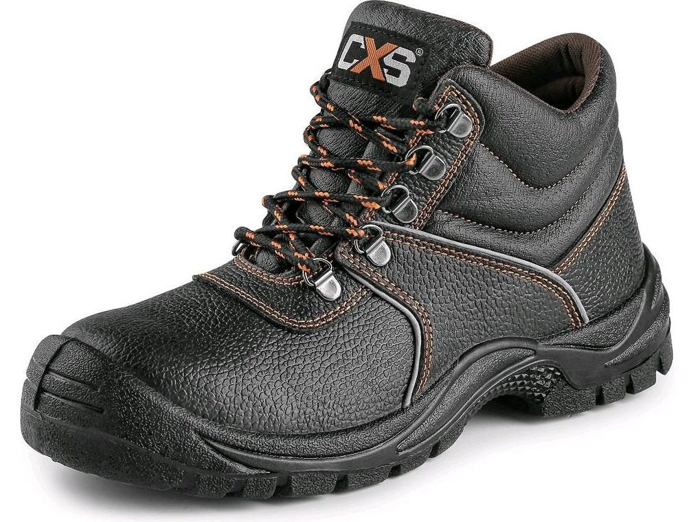 CXS STONE MARBLE S3 SRC Leather Safety Boots – product photo, black