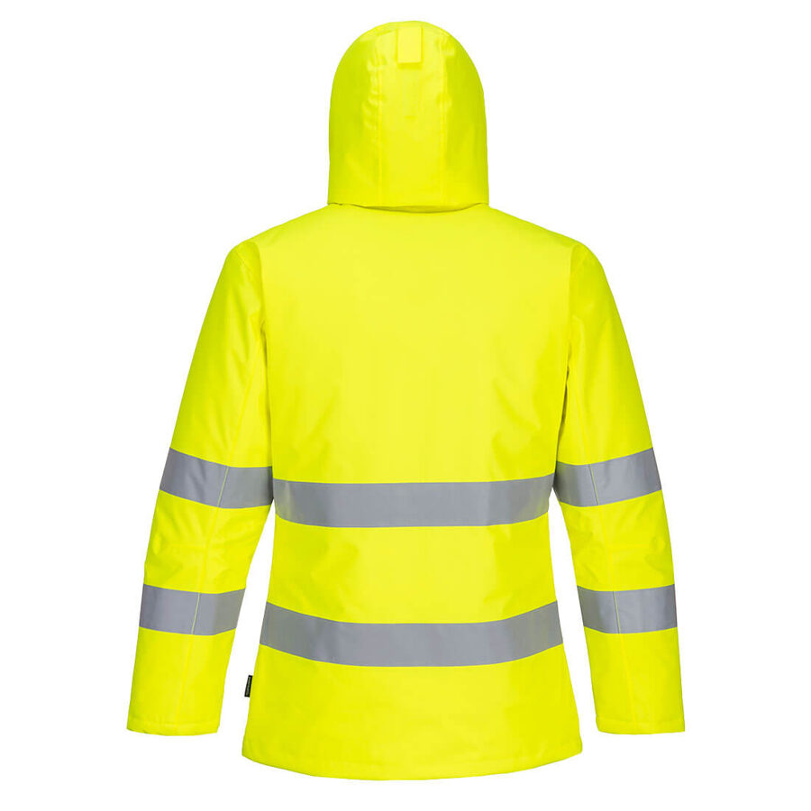 Portwest PW261 – PW2 Hi-Vis Winter Jacket – back view, yellow