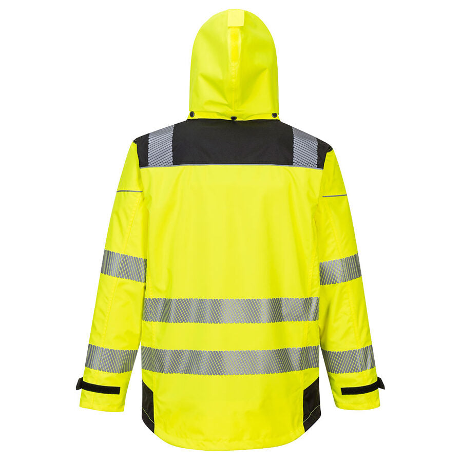 Portwest PW365 – PW3 Hi-Vis 3-in-1 Jacket – back view, yellow