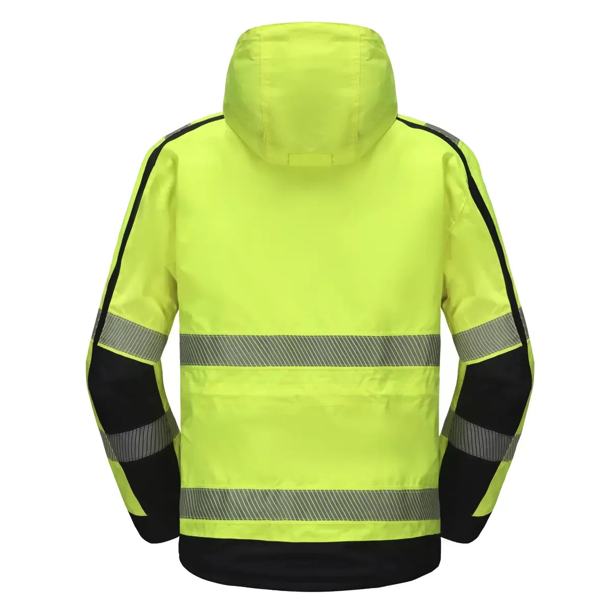 Pesso MONTREAL Hi-Vis Waterproof Winter Jacket – back view, yellow
