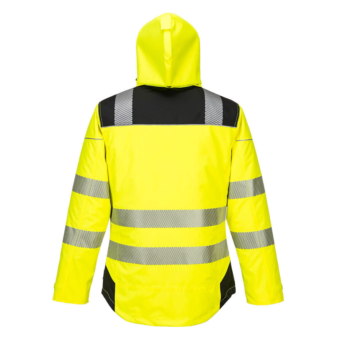Portwest T400 – PW3 Hi-Vis Winter Jacket – back view, yellow/black