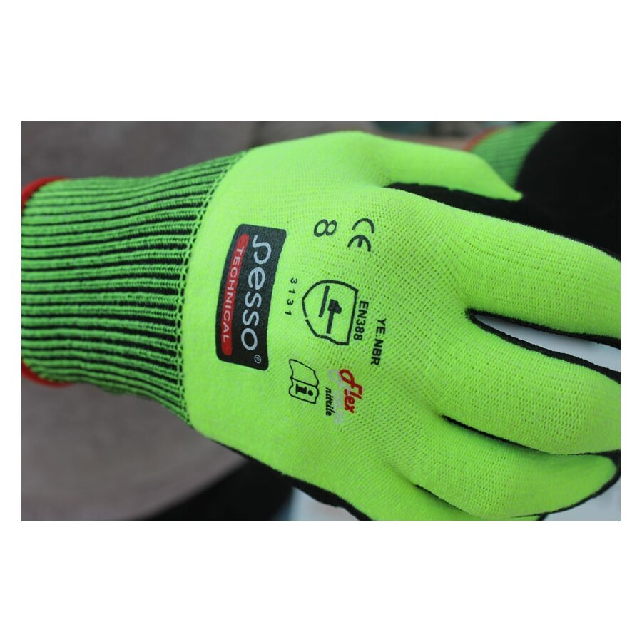 Pesso PNBRG Nitrile-Coated Work Gloves – detail view