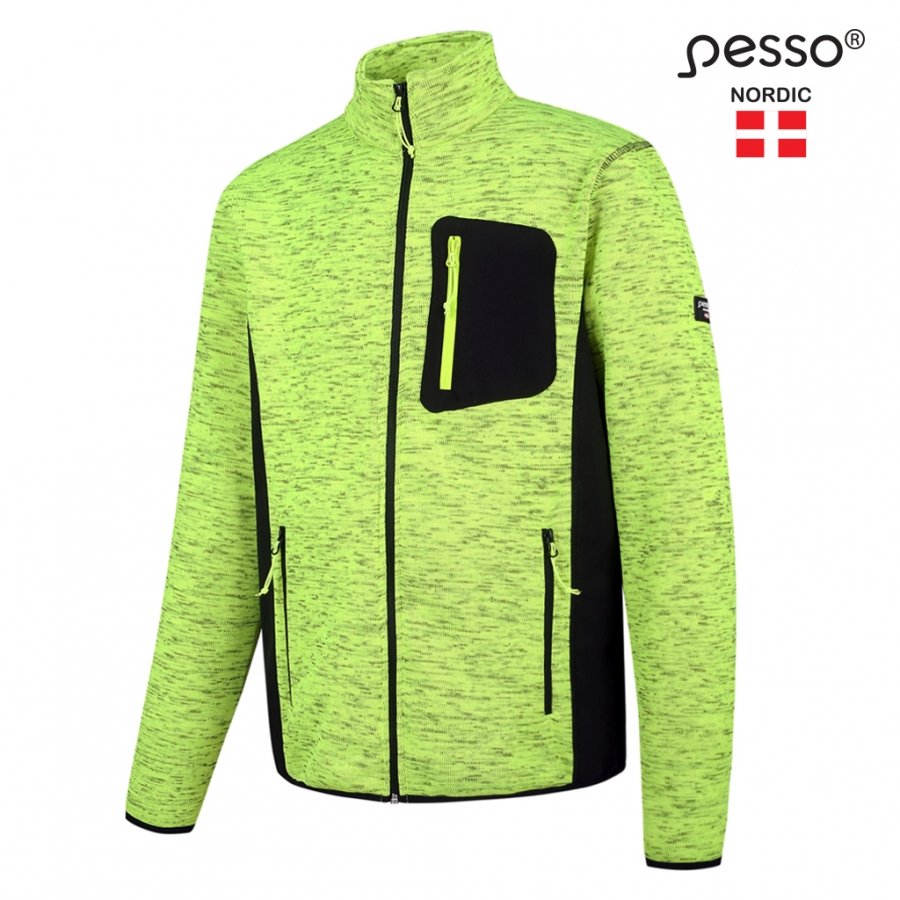 Pesso FLORENCE Hi-Vis Full-Zip Sweatshirt – product photo, yellow
