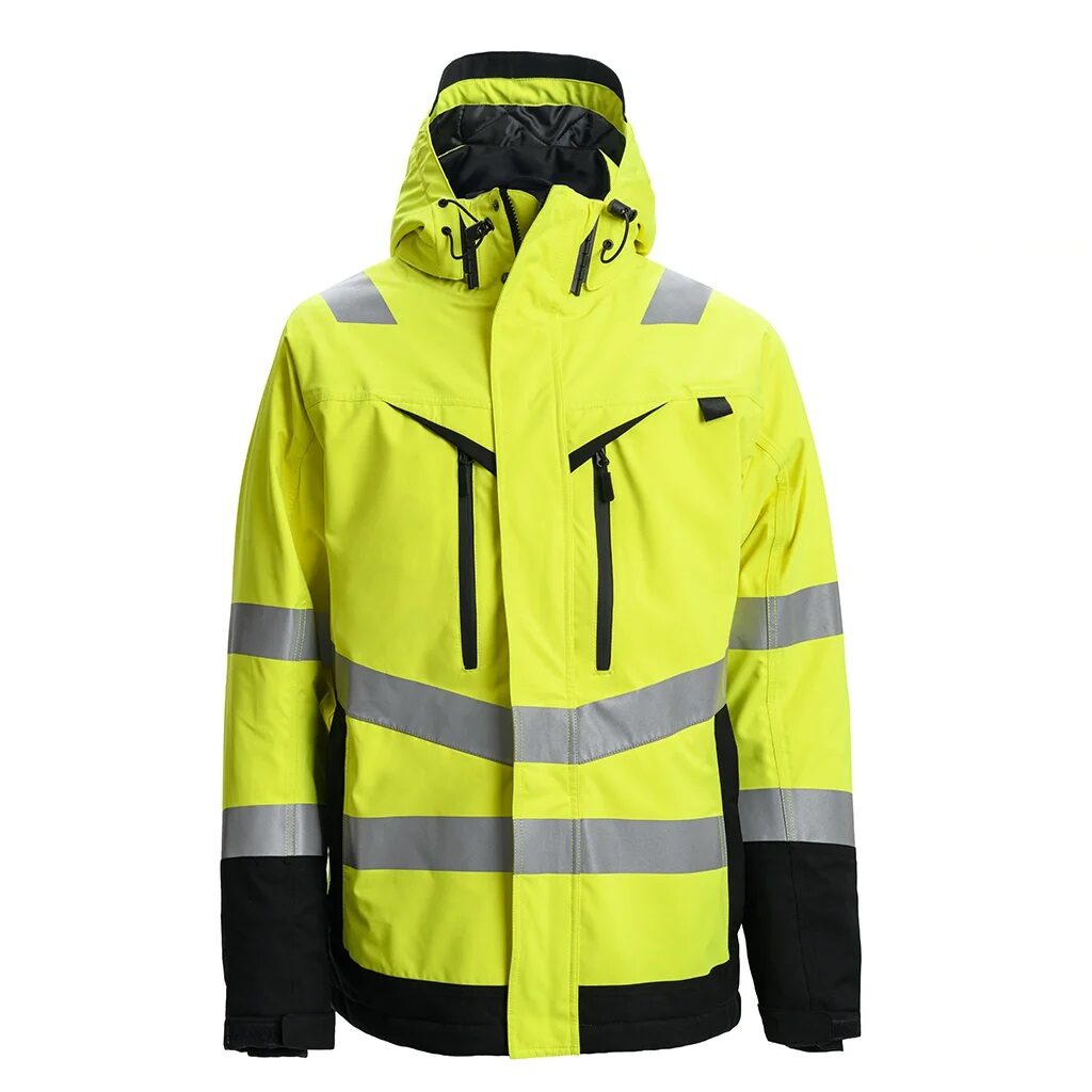 WORTEX W955 Hi-Vis Winter Jacket – front view, yellow