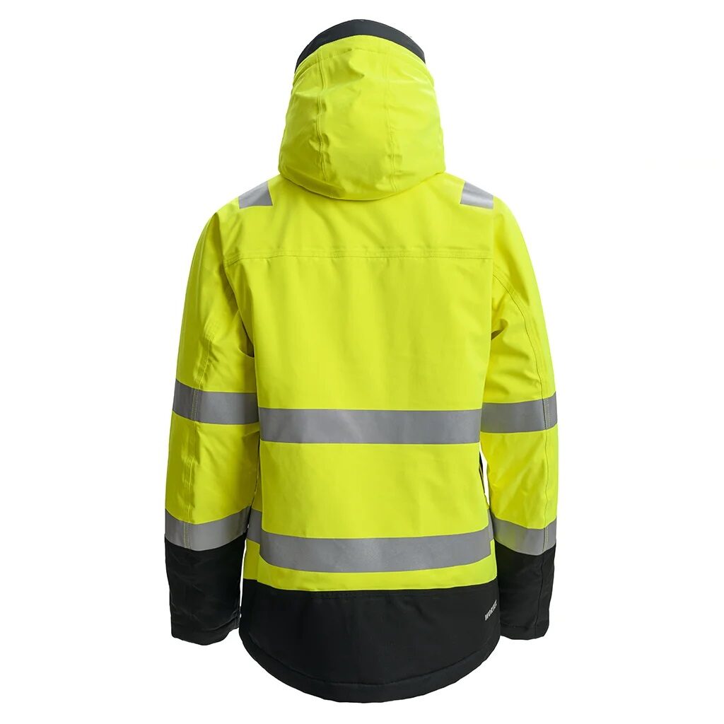 WORTEX W955 Hi-Vis Winter Jacket – back view, yellow