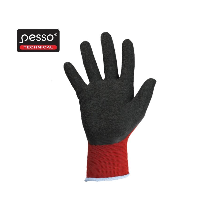 Pesso RED STAR Latex-Coated Work Gloves – detail view